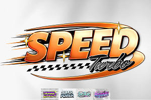 Retro Chrome Typography Text Effect