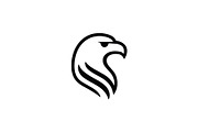Minimalist eagle head illustration, an Outline Icon by Vectorium Studio (Thumbnail 2 of 2)