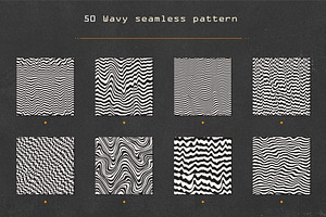 Wavy Lines. Seamless Pattern Pack.