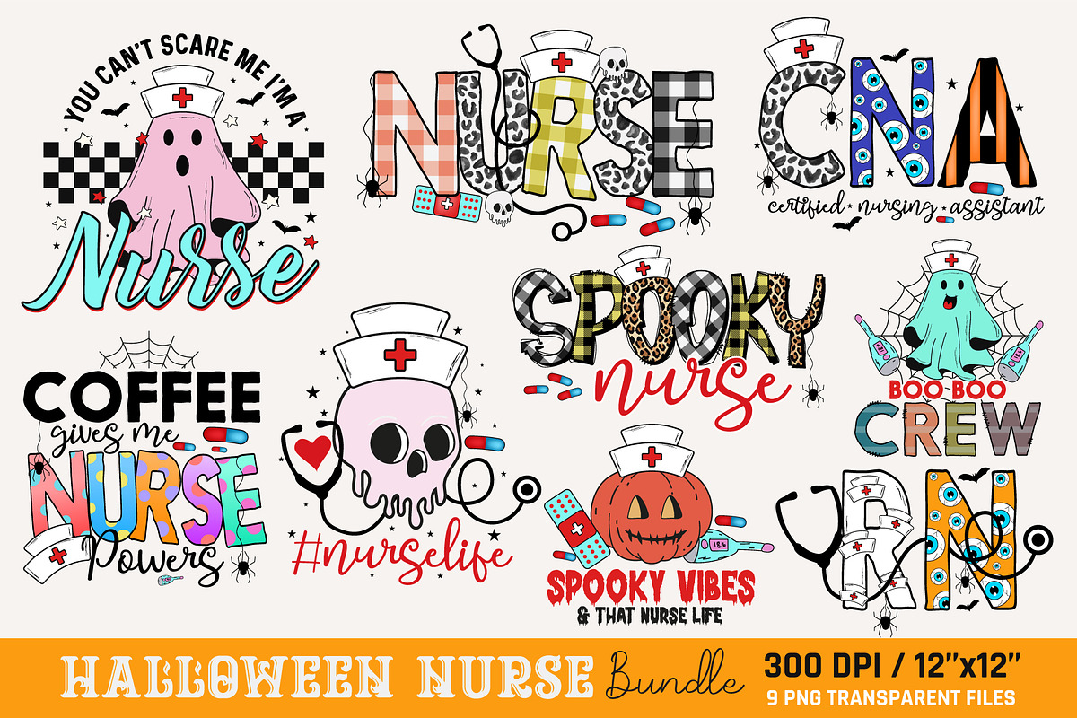 Halloween Nurse Sublimation Bundle, a Graphic by craftartstudio (Photo 1 of 7)