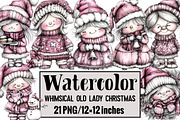 Whimsical Old Lady Christmas, an Illustration by Design Market (Thumbnail 1 of 3)
