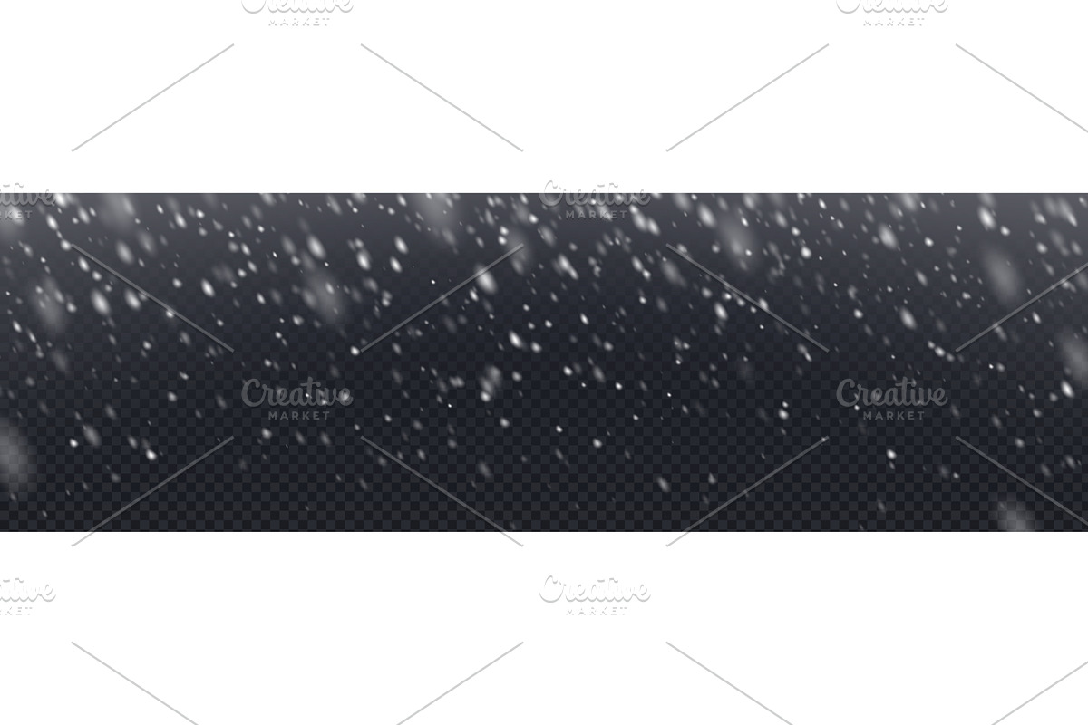 Snow overlay with falling white, an Illustration by art PVP - market