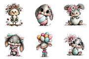 Whimsical Easter Bunny Clipart, an Illustration by CreationArt (Thumbnail 6 of 6)
