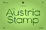 CS Austria Stamp, a Sans Serif Font by Craft Supply Co. (Thumbnail 1 of 8)