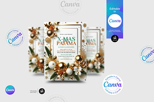 Christmas Pajama Party flyer Templat, a Flyer Template by Aam360