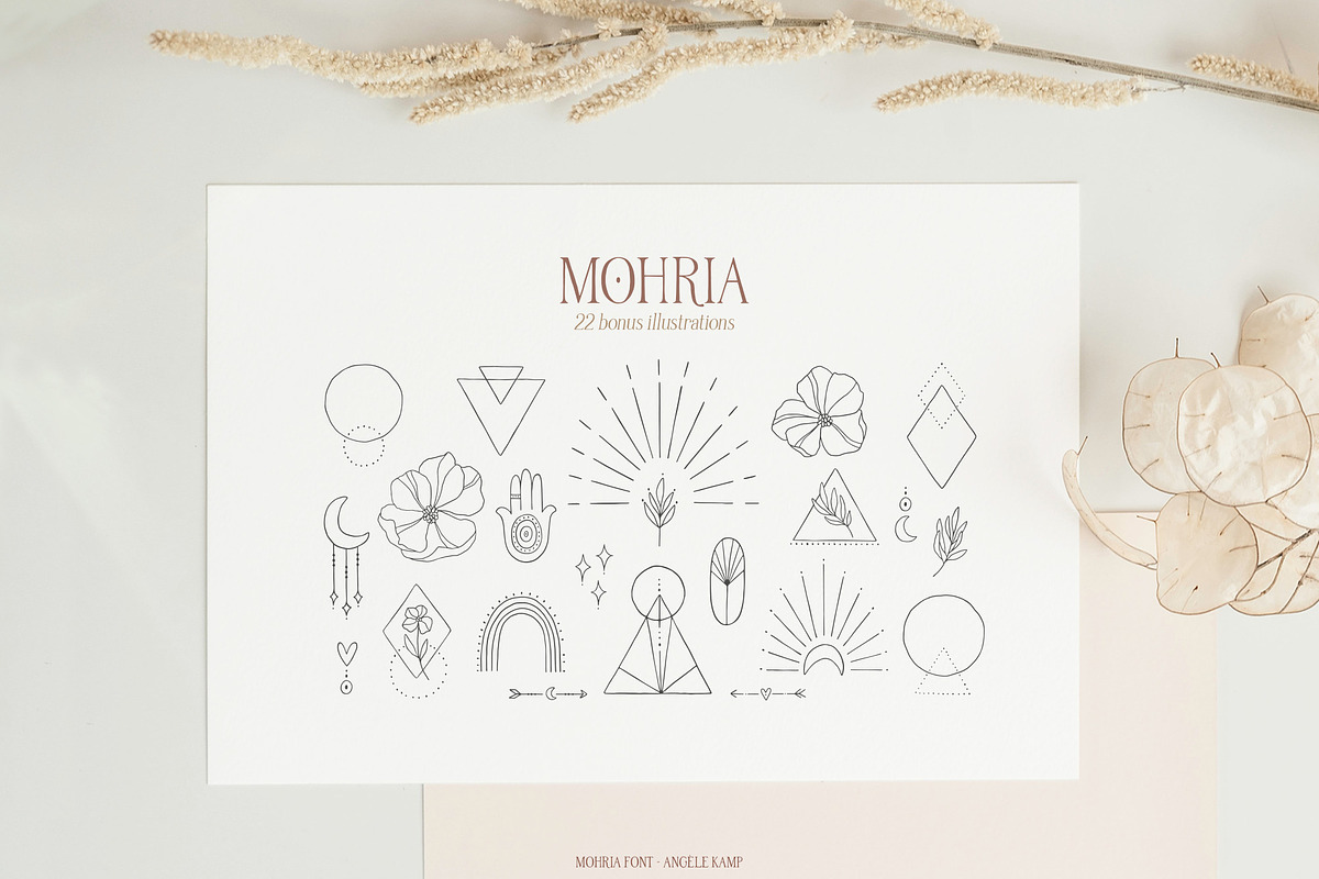 Mohria boho serif font script duo, a Serif Font by Angele Kamp (Photo 4 of 8)