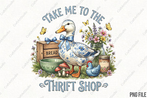 Take Me to the Thrift Shop PNG, an Illustration by CraftArtStudio