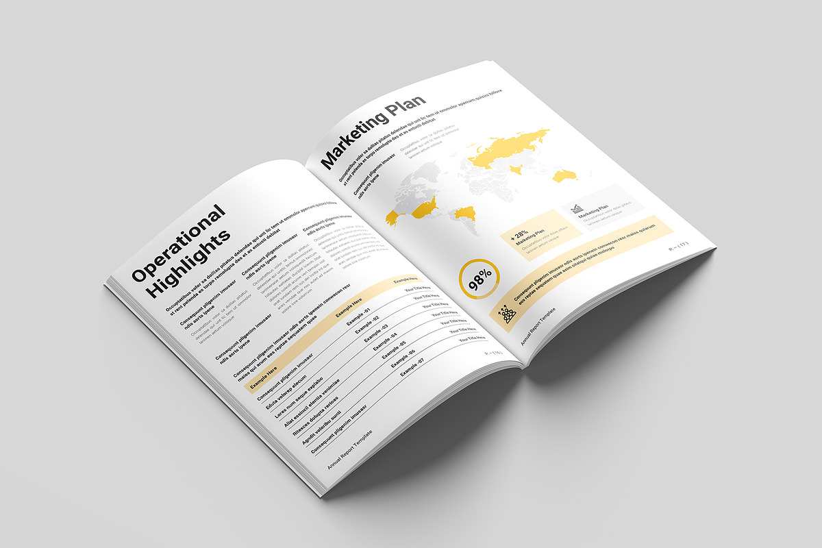 Annual Report Template, a Brochure Template by GoldenGrid Studio (Photo 10 of 13)