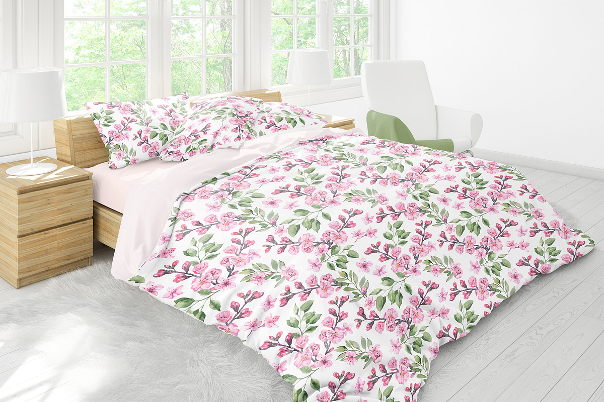 Sakura Blossom patterns, a Pattern Graphic by Volha Studio (Photo 4 of 9)