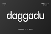 Daggadu Modern Sans Serif, a Sans Serif Font by Artiveko (Thumbnail 1 of 7)