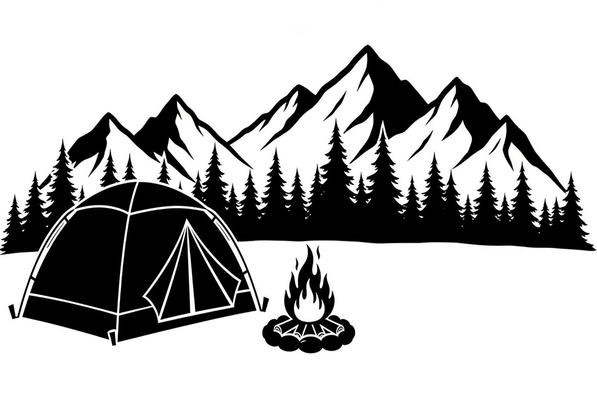 50 Camping Mountain Vector Bundle, an Illustration by jahid234 (Photo 49 of 51)