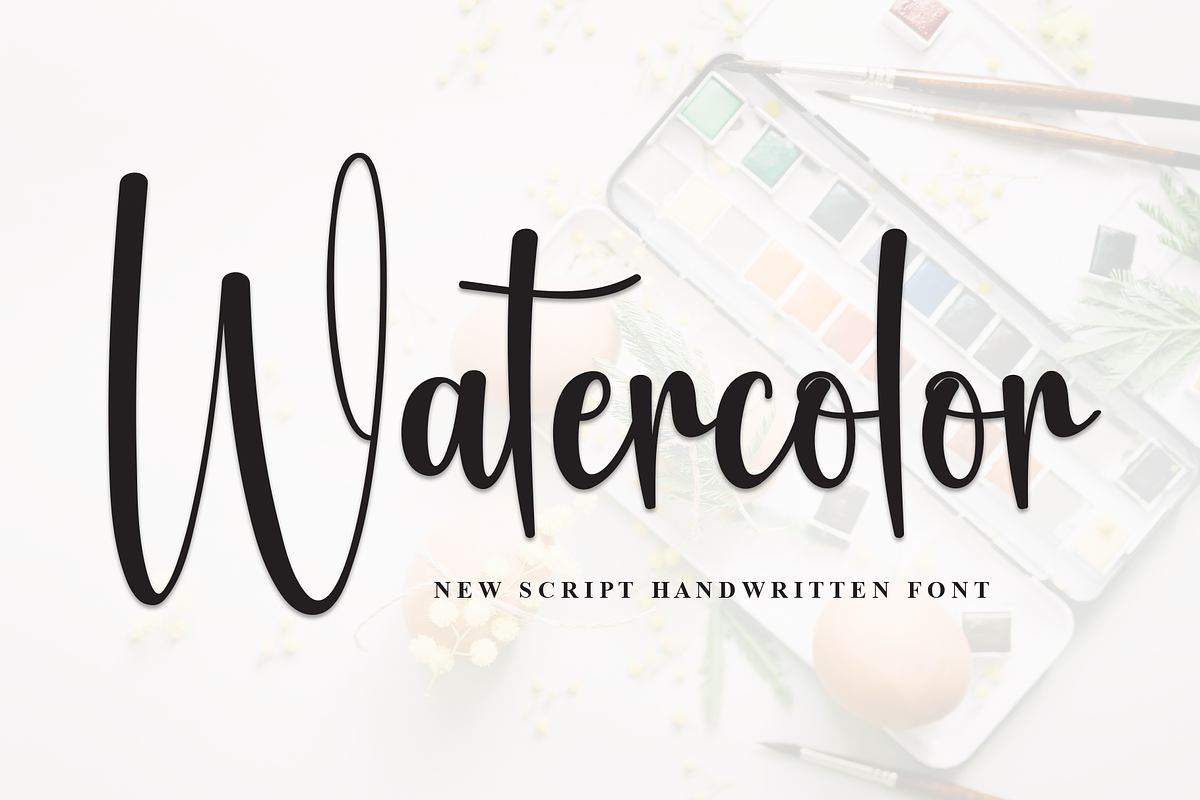 Watercolor | Script Font, a Handwritten Font by Scratchones (Photo 1 of 8)