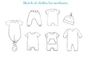 Sketch of clothes for newborns., an Illustration by Sweet_print (Thumbnail 2 of 2)
