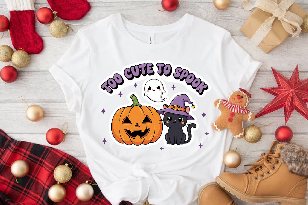 To Cute To Spook Halloween T-Shirts, an Illustration by DreamArtGraphic (Photo 5 of 5)