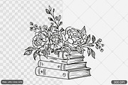 Floral Book SVG PNG Bundle Vol. 1, an Illustration by Actual Pixel (Thumbnail 6 of 29)