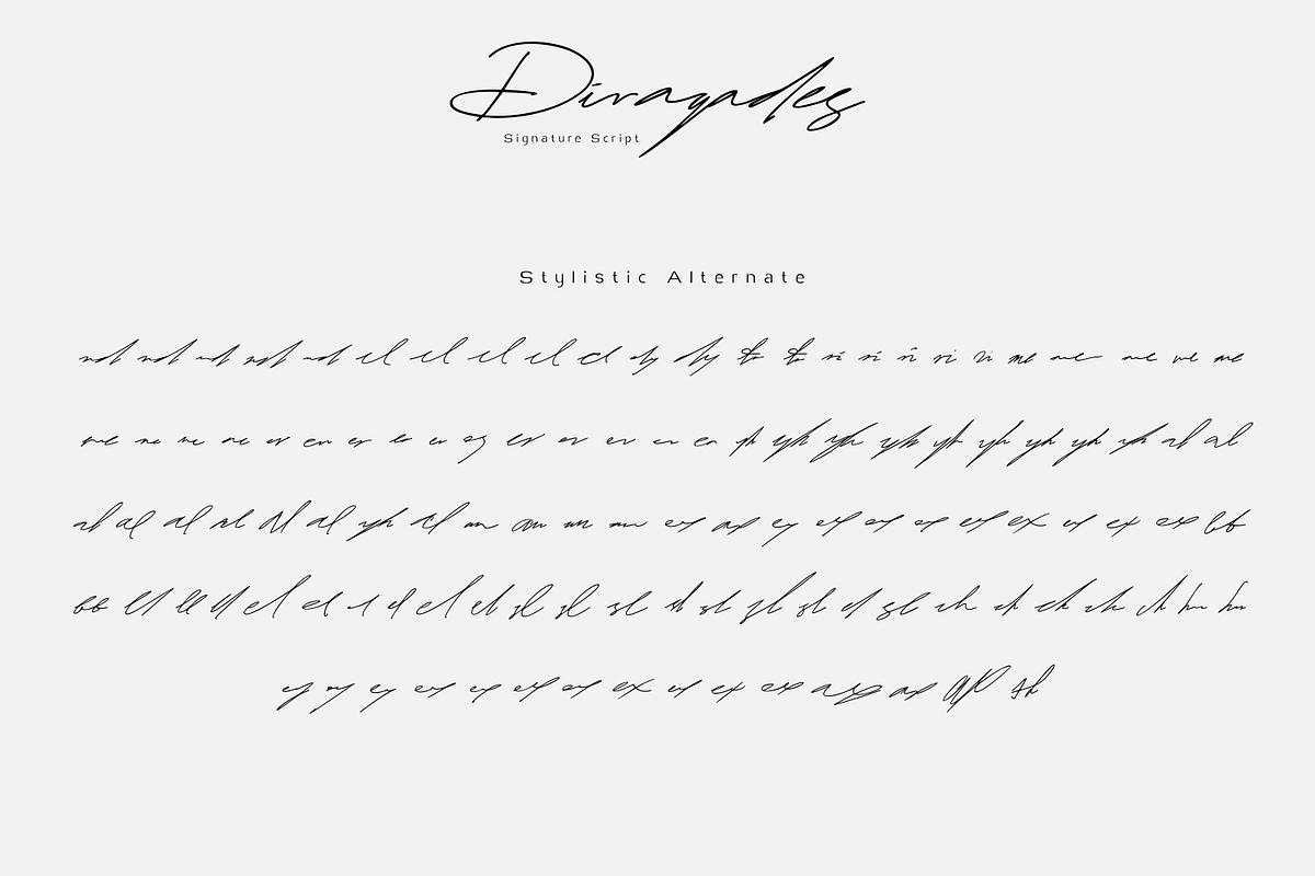 Diragades | Signature Script, a Script Font by Mozyen Studio (Photo 10 of 10)