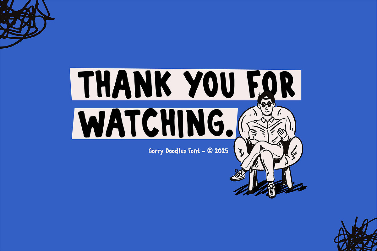 Gorry Doodlez Hand-Drawn Font, a Handwritten Font by Wacaksara Co. (Photo 10 of 10)