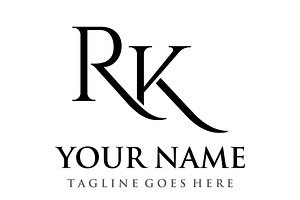 RK geomteri letter initials logo des, a Branding & Logo Template by LOGOCREATIVE