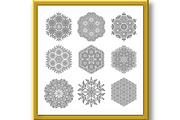 Set of Vector Snowflakes, a Decorative Illustration by FineArtStudio (Thumbnail 2 of 3)