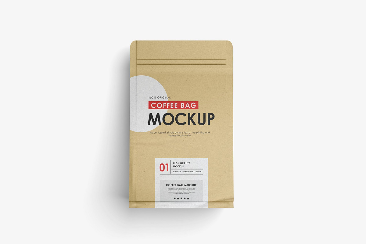 Coffee Bag Mockup, a Print Template by Tahtagraphic (Photo 4 of 7)