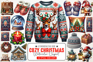 Cozy Christmas Sublimation Designs, an Illustration by RobertsArt