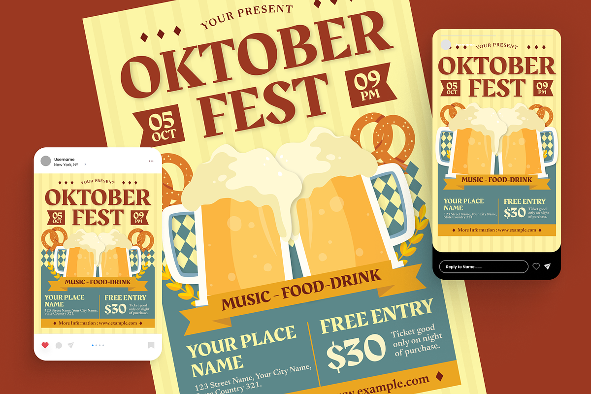 October Fest Flyer Set, a Flyer Template by Annora Studio (Photo 3 of 6)