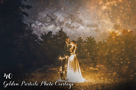 60 Cinematic Golden & Silver Bokeh P preview 8