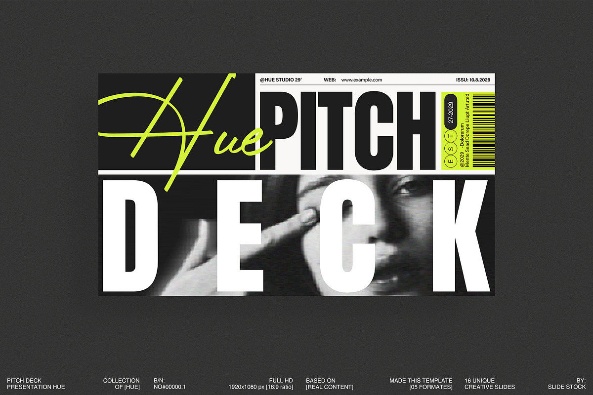 HUE | Pitch Deck Presentation, a Presentation Template by SlideStock (Photo 10 of 10)