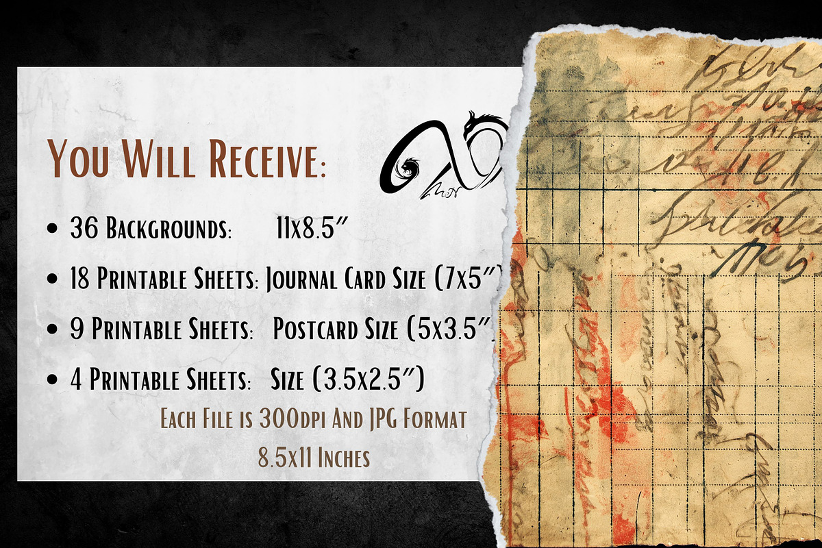 Ink-Stained Accounts: Antique Ledger, a Background Graphic by NiiiNArt (Photo 2 of 8)