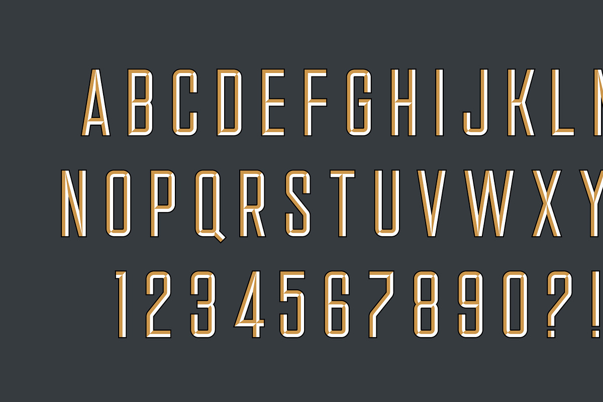 Chisel alphabet style, an Object Graphic by RevelStockart (Photo 2 of 3)