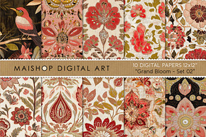 Tapestry Style Seamless Patterns