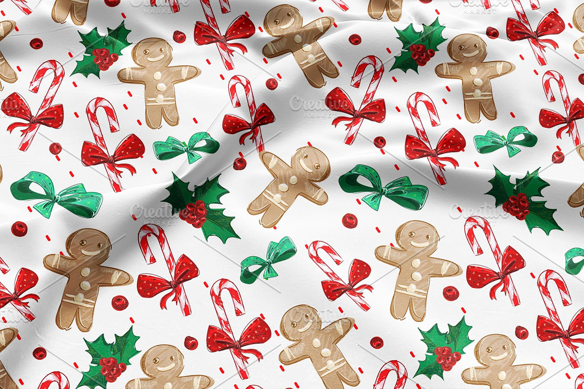 Christmas background, a Pattern Graphic by Sweet_print (Photo 3 of 3)