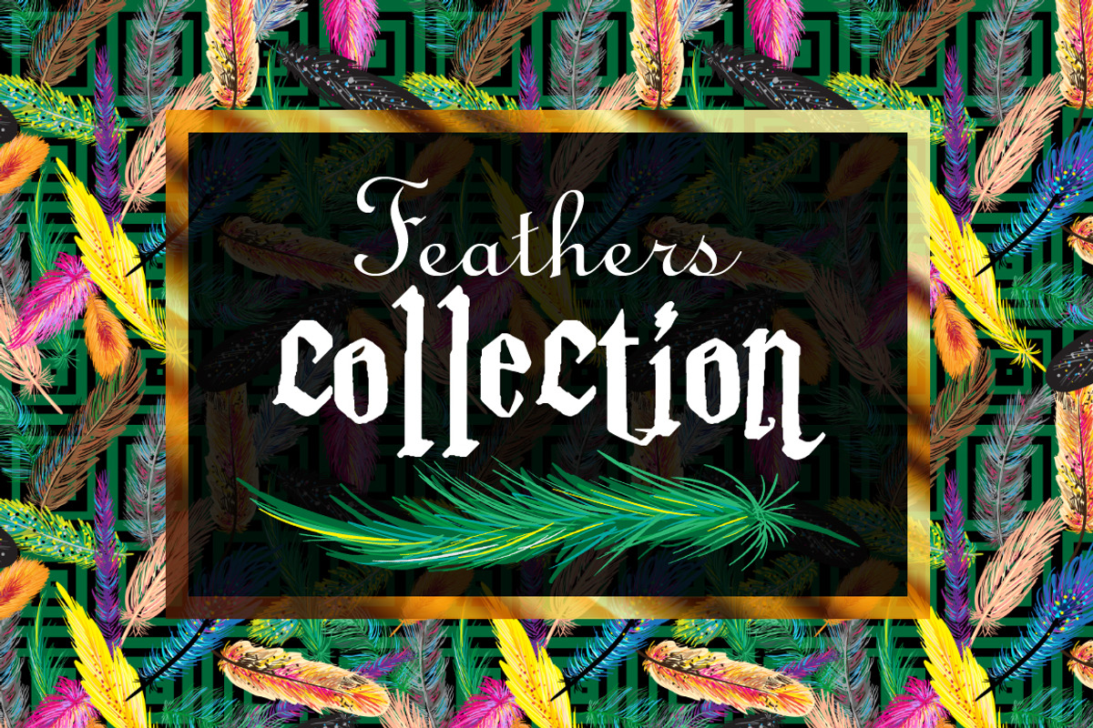 Feathers collection, a Pattern Graphic by Katya Hatsak (Photo 1 of 3)