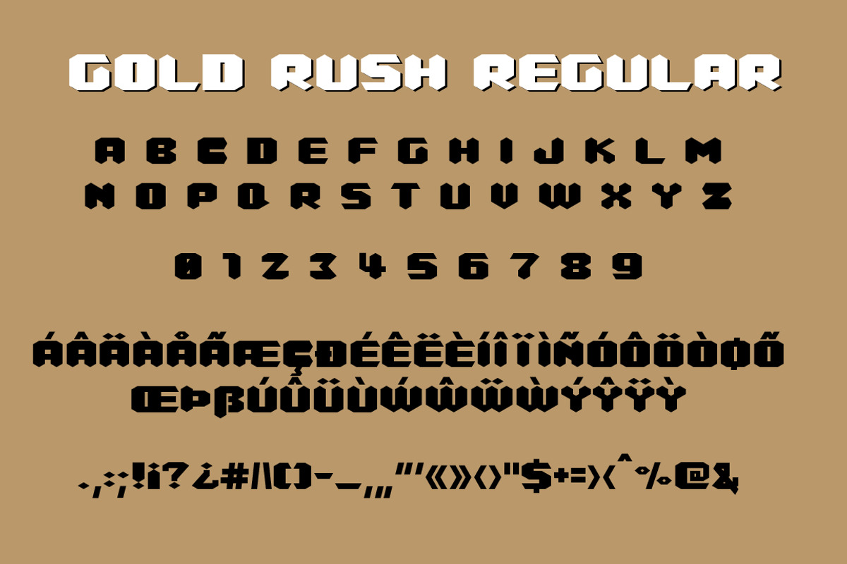 Gold Rush Font Trio, a Sans Serif Font by PARAMAJAN (Photo 9 of 12)