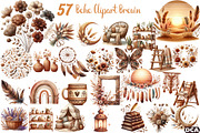 Boho Clipart Brown, an Illustration by DreamCafeArt (Thumbnail 1 of 6)