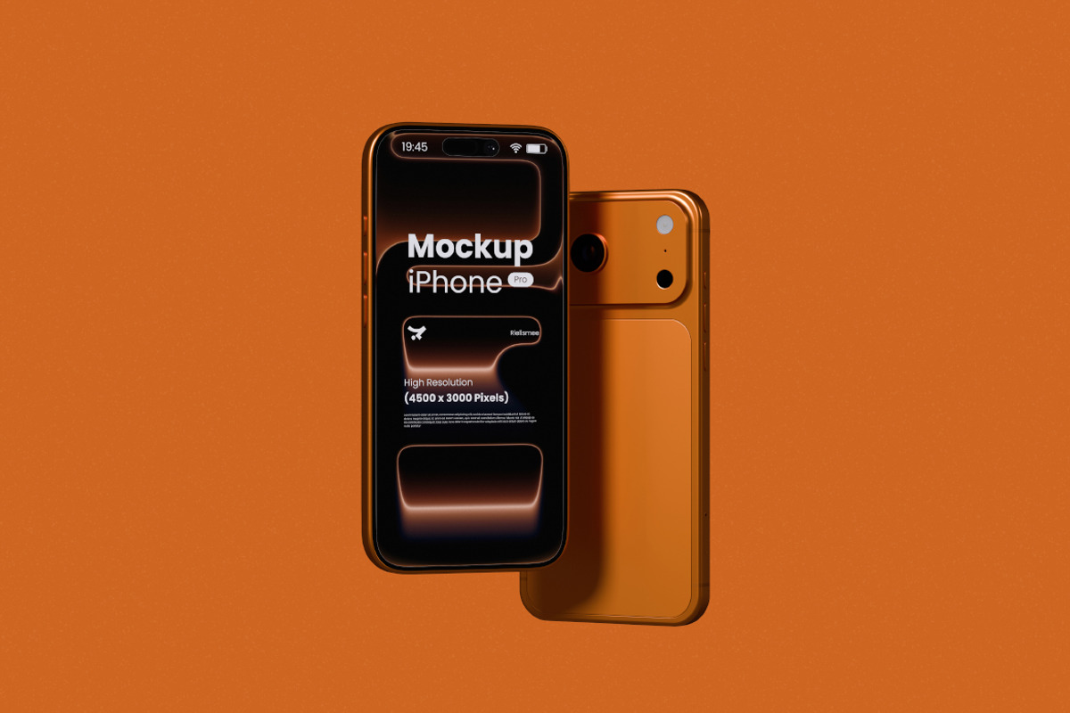iPhone 17 Pro Mockup, an iPhone Mockup by Rielismee (Photo 5 of 5)