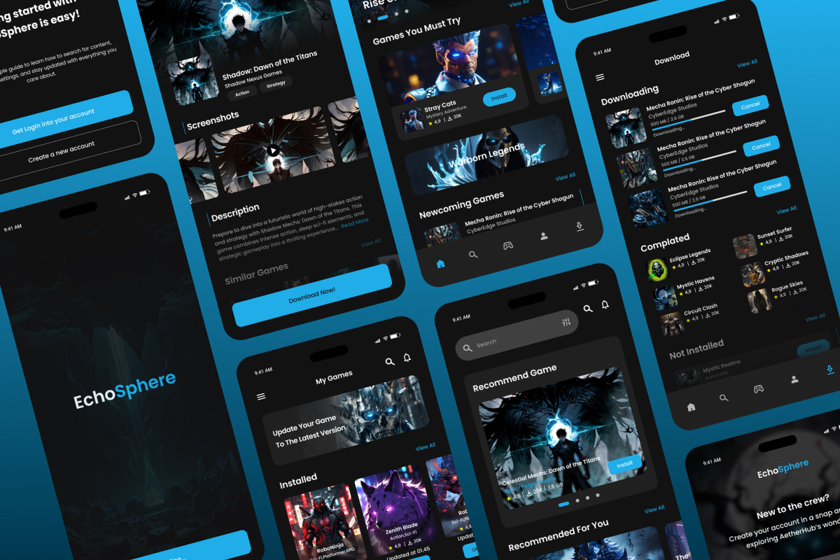 EchoSphere - Game Store Mobile App, an App Template by trabaskriya (Photo 5 of 5)