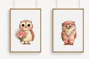 Whimsical Valentine Owl Clipart, an Illustration by Libby Wishes (Thumbnail 3 of 7)