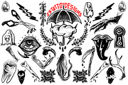 23 Tattoo Art Design Pack, an Education Illustration by Design by sebrodbrick (Thumbnail 1 of 6)