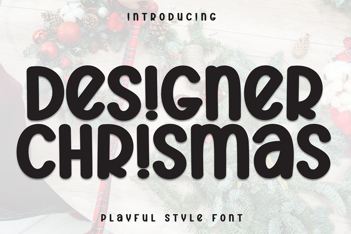 Designer Christmas | Script Font, a Script Font by Scratchones (Photo 1 of 8)