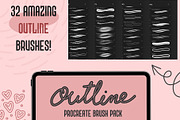 Outline Procreate Brushes Stamps, a Brush Add-On by MakeMyPlaceDesign (Thumbnail 2 of 2)