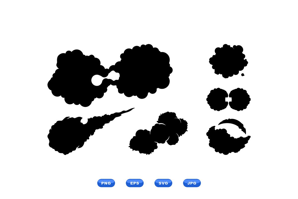 Smoke Cloud Vector Pack, an Illustration by designvectx (Photo 3 of 3)