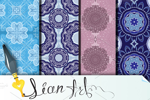 Squared background - 5 seamless pat. preview 5