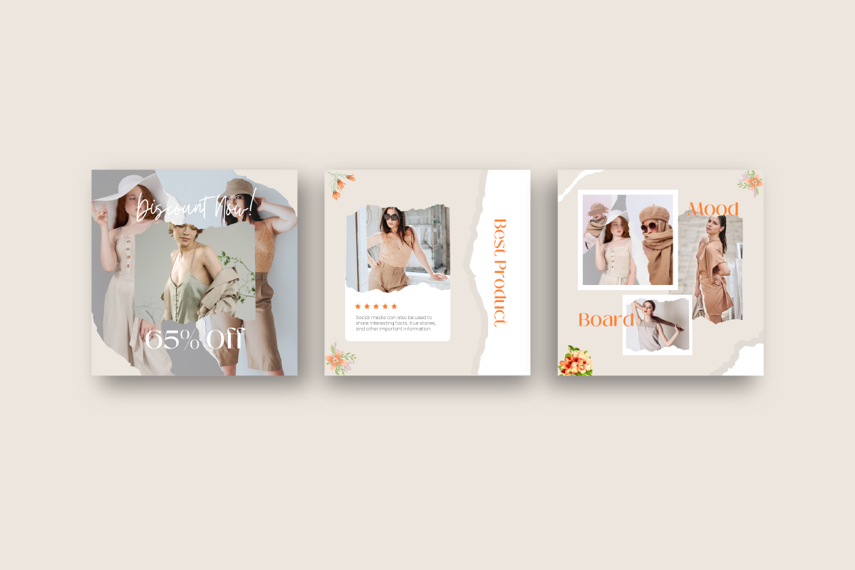 Vlowe Fashion - Canva Instagram, a Social Media Template by Inkofert (Photo 5 of 11)
