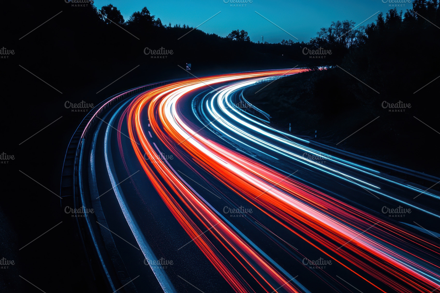 Captivating light trails on a windin, a Photo by Tanuart