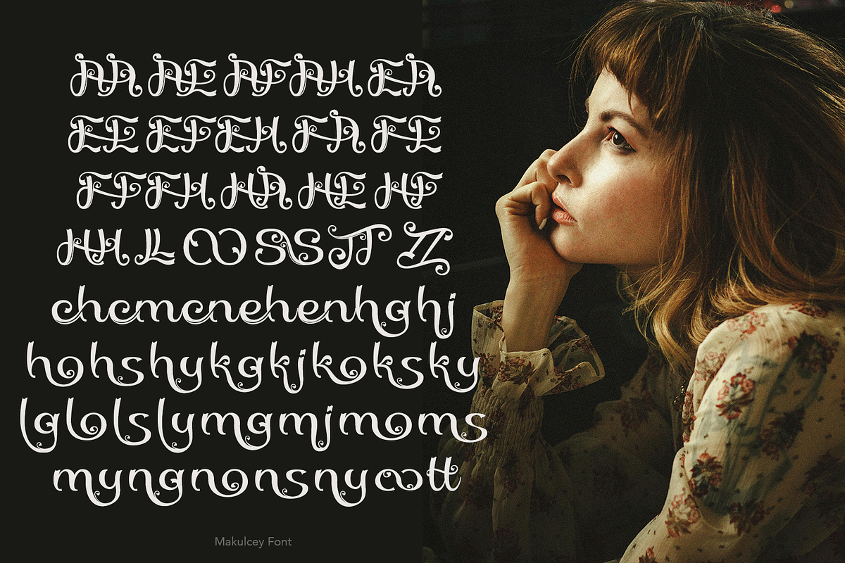 Makulcey Script Font, a Script Font by madeDeduk (Photo 10 of 10)