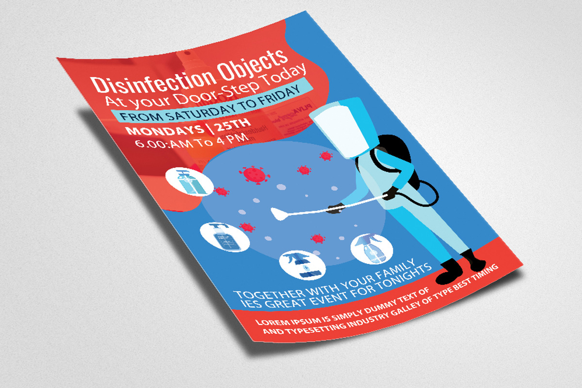 Disinfection Flyer/Poster, a Flyer Template by Business Flyers