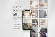 Doula Instagram Post Template, a Social Media Template by CreativeTempHub (Thumbnail 1 of 8)