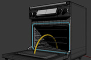30 inch gas range cooker, a Furniture 3D Model by kjpargeterimages (Thumbnail 3 of 15)