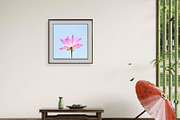 Pink Lotus Flower Wall Art, a Wallpaper Photo by VietArtworks (Thumbnail 3 of 6)